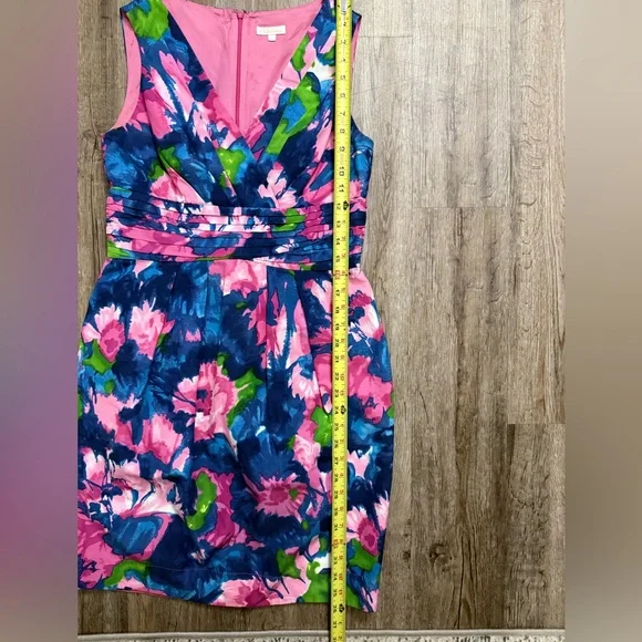 Shoshanna • Watercolor Floral Silk Blend Dress - Picture 4 of 12